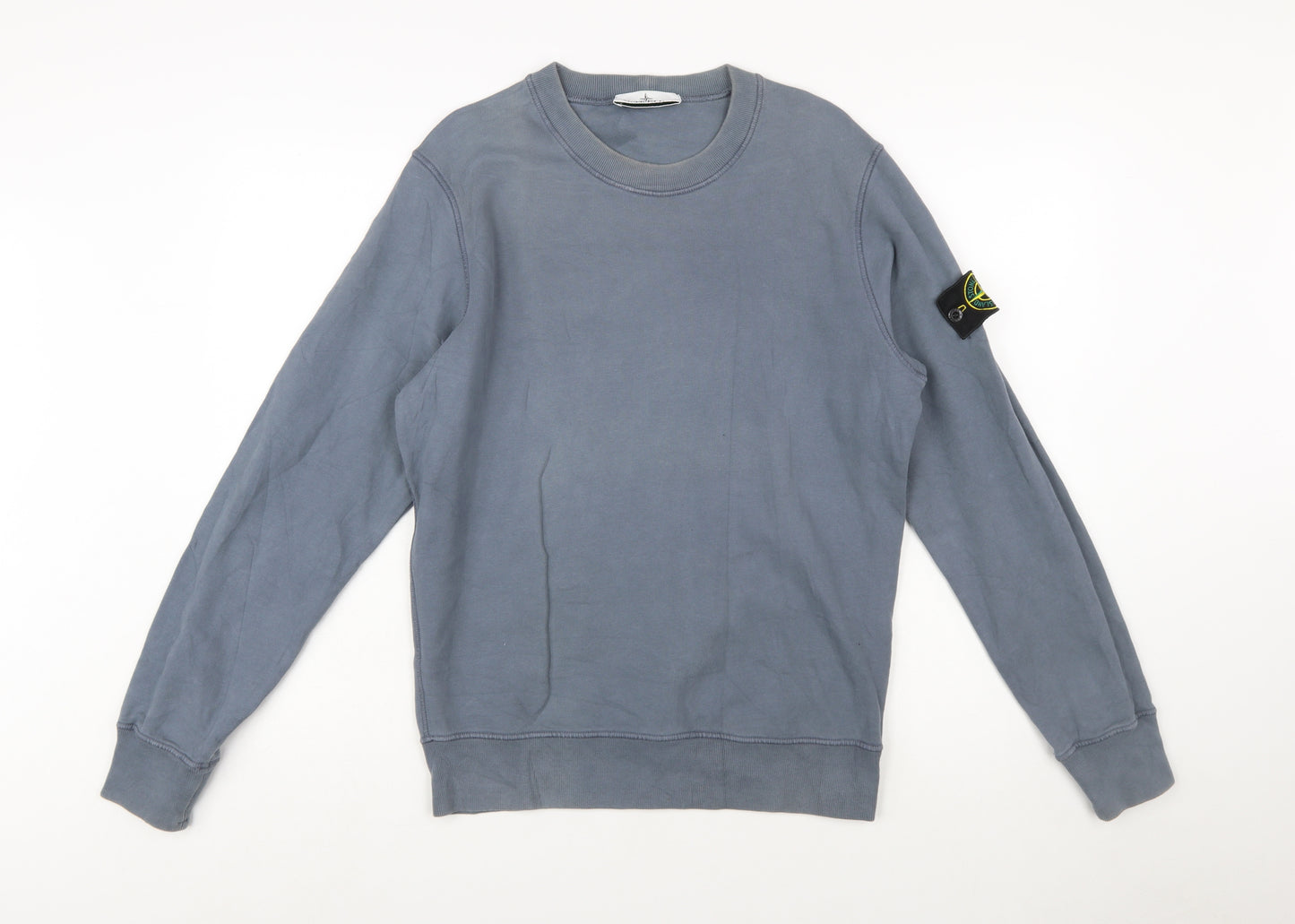 Stone Island Men's Blue Crew Neck Pullover Sweatshirt Size S