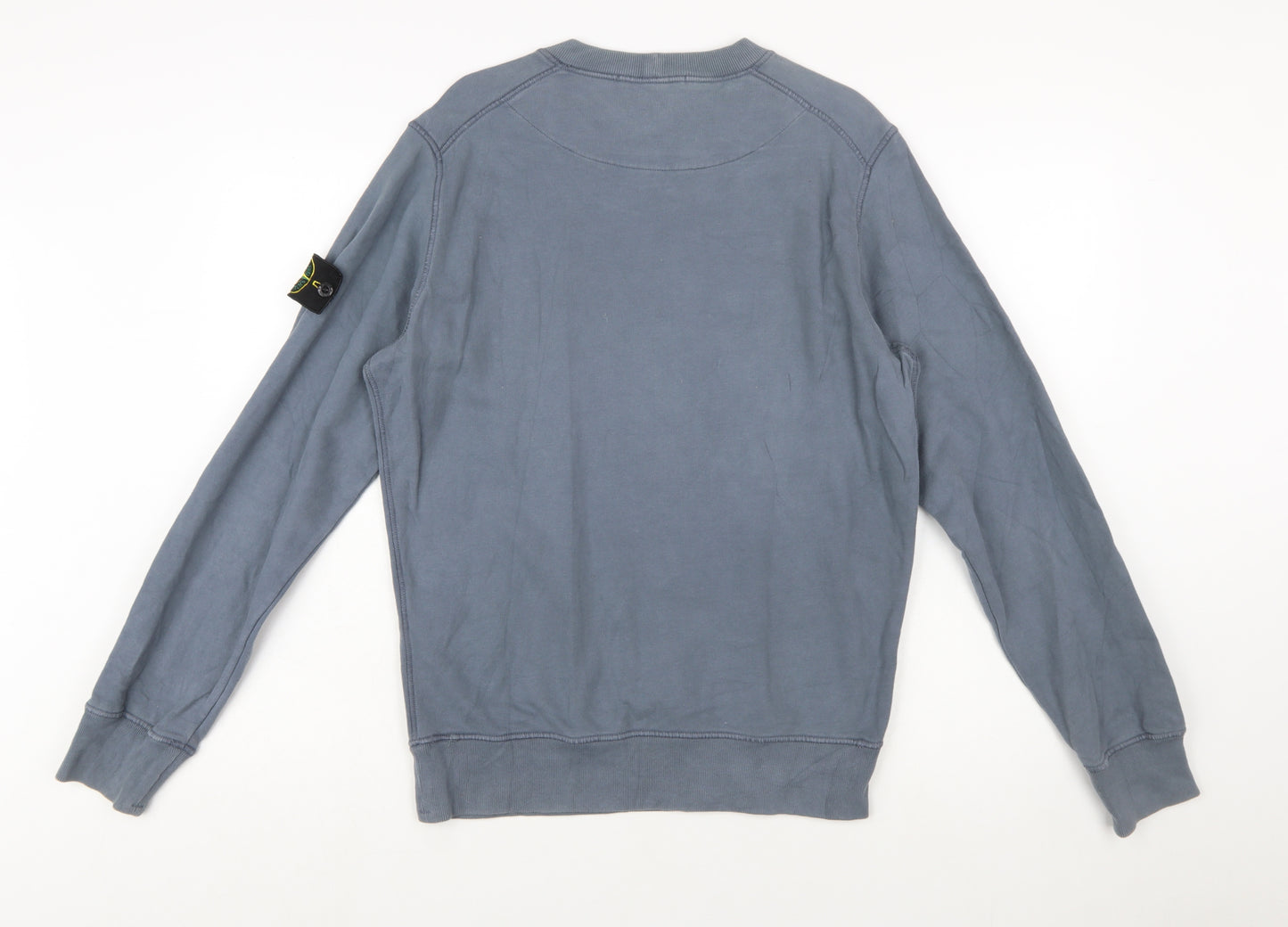 Stone Island Men's Blue Crew Neck Pullover Sweatshirt Size S