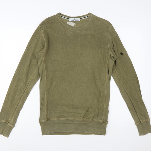 Stone Island Men's Green Regular Fit Sweatshirt Size S