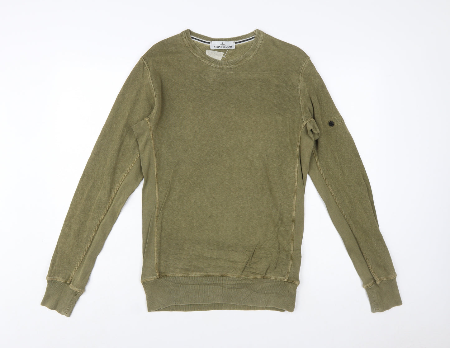 Stone Island Men's Green Regular Fit Sweatshirt Size S