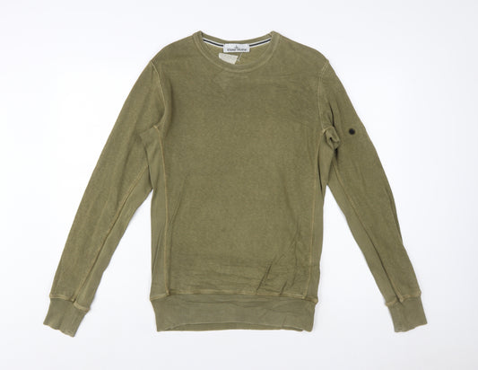Stone Island Men's Green Regular Fit Sweatshirt Size S