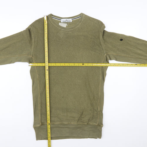 Stone Island Men's Green Regular Fit Sweatshirt Size S