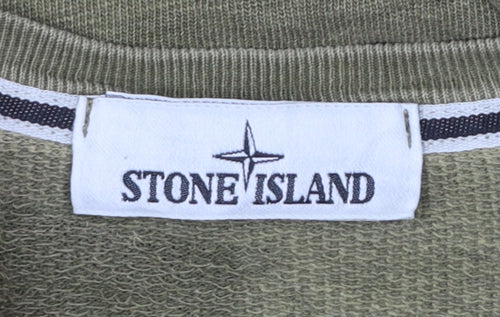 Stone Island Men's Green Regular Fit Sweatshirt Size S