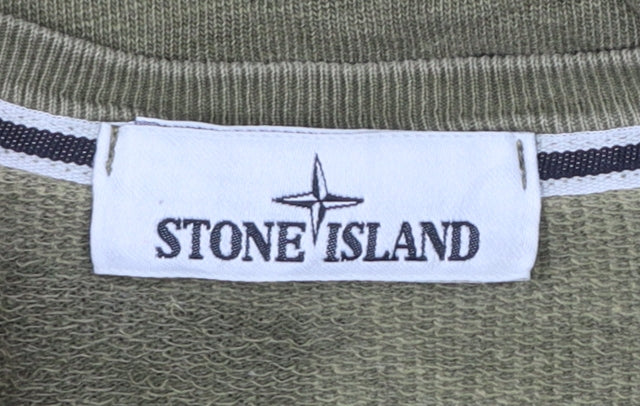 Stone Island Men's Green Regular Fit Sweatshirt Size S