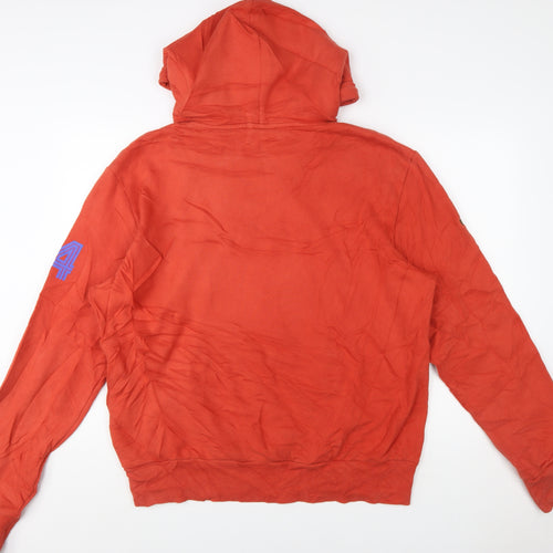 Superdry Men’s Red Pullover Graphic Hoodie 2XL Fleece Casual