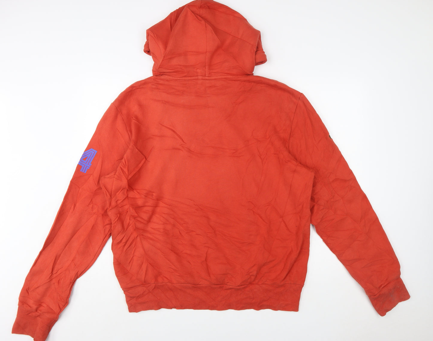 Superdry Men’s Red Pullover Graphic Hoodie 2XL Fleece Casual