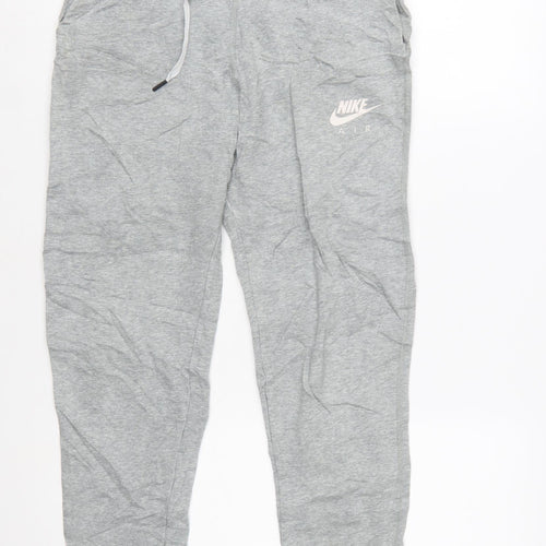 Nike Air Womens Grey Small Jogger Sweatpants Cotton Blend