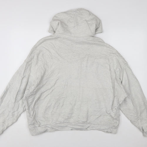 Reebok Women's Grey Classic Logo Pullover Hoodie XL Cotton