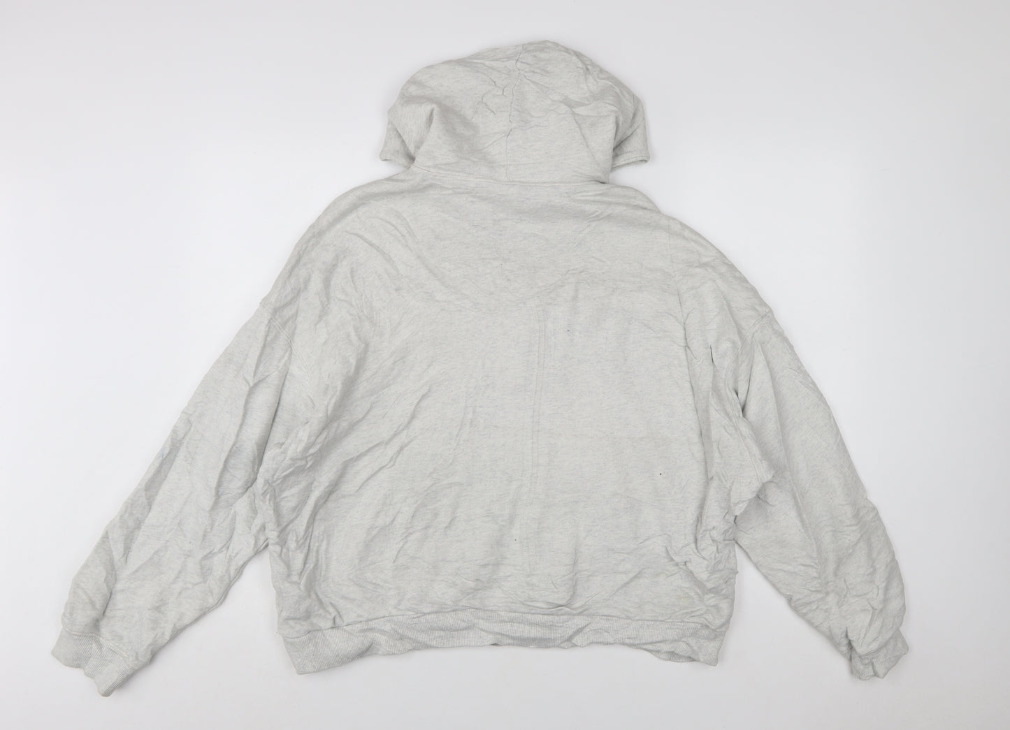 Reebok Women's Grey Classic Logo Pullover Hoodie XL Cotton