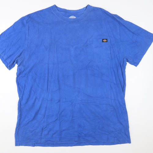 Dickies Men’s Blue XLT Crew Neck Cotton Work T-Shirt