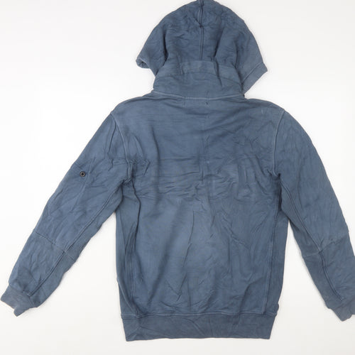 Stone Island Men’s Blue Full Zip Cotton Hoodie Size M