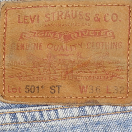 Levi's 501 Men's Blue Regular Fit Straight Leg Jeans W36 L32