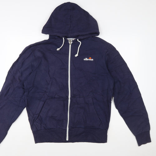 Ellesse Men's Blue Full Zip Hoodie Size M Logo Sportswear