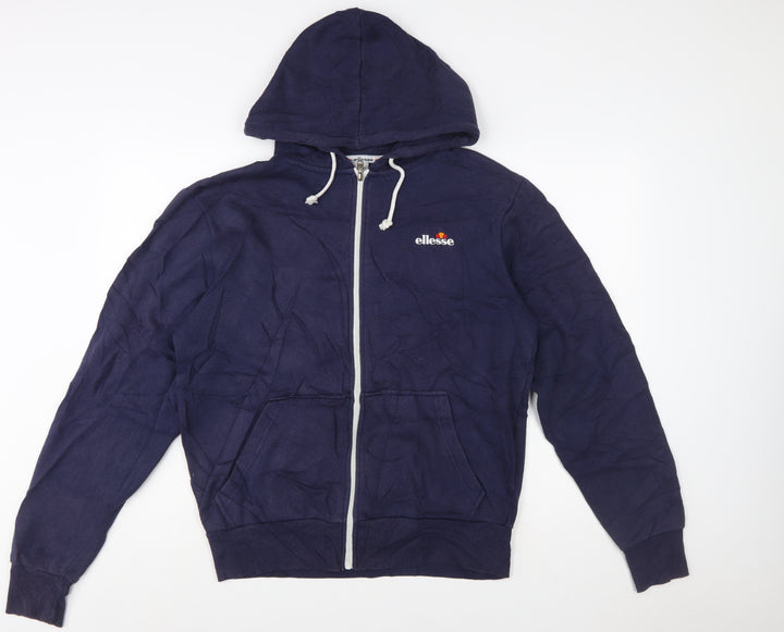 Ellesse Men's Blue Full Zip Hoodie Size M Logo Sportswear