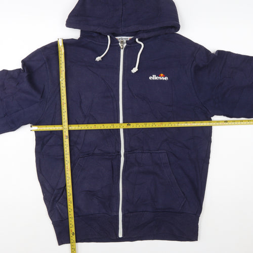 Ellesse Men's Blue Full Zip Hoodie Size M Logo Sportswear