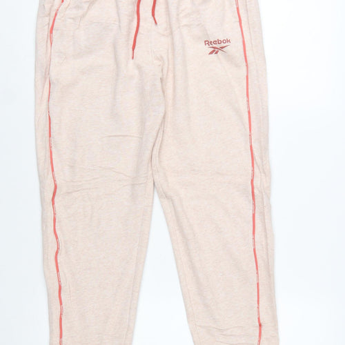 Reebok Women’s Beige Jogger Trousers Medium Cotton Blend