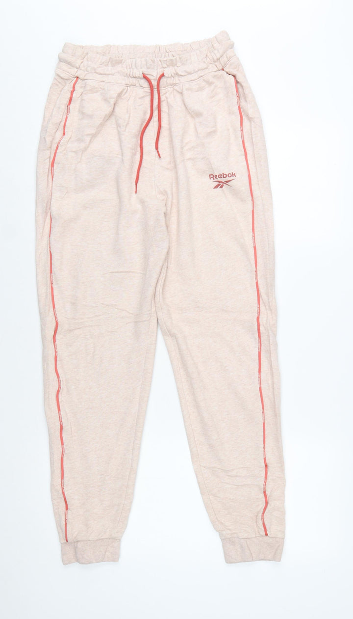 Reebok Women’s Beige Jogger Trousers Medium Cotton Blend