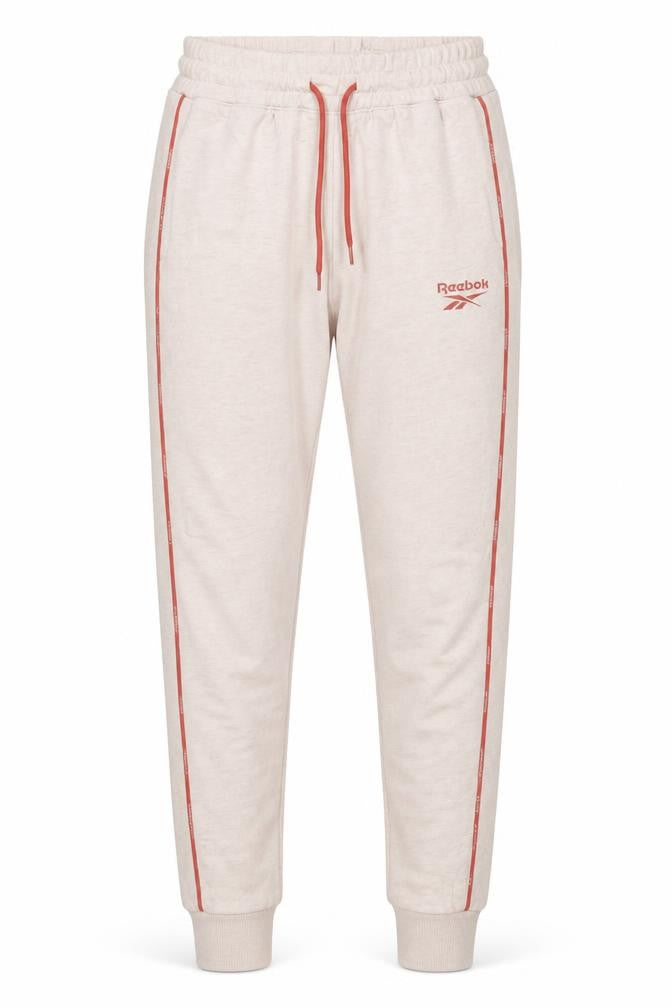 Front view of Reebok Women’s Beige Jogger Trousers Medium Cotton Blend