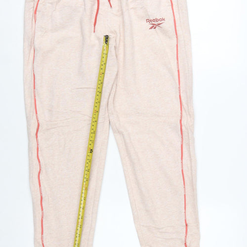Reebok Women’s Beige Jogger Trousers Medium Cotton Blend