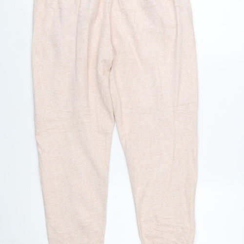 Reebok Women’s Beige Jogger Trousers Medium Cotton Blend