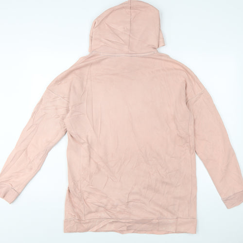 Adidas Womens Pink Pullover Hoodie Medium 12-14 Cotton Blend