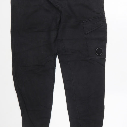 C.P. Company Men's Black Cargo Jogger Trousers Size M