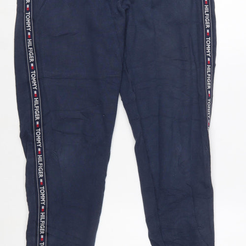 Tommy Hilfiger Men’s Blue Jogger Trousers L Logo Tape Casual