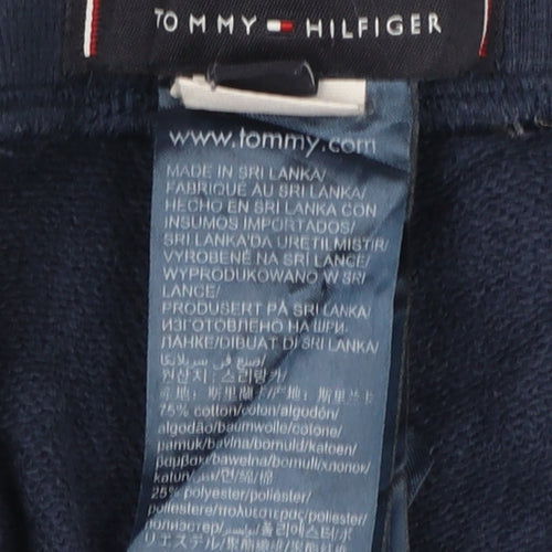 Tommy Hilfiger Men’s Blue Jogger Trousers L Logo Tape Casual