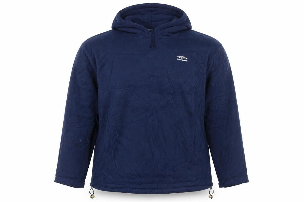 Front view of Umbro Men's Blue 2XL Fleece Pullover Hoodie