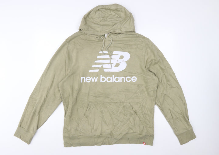 New Balance Men's Green Pullover Hoodie L Long Sleeve Sportswear