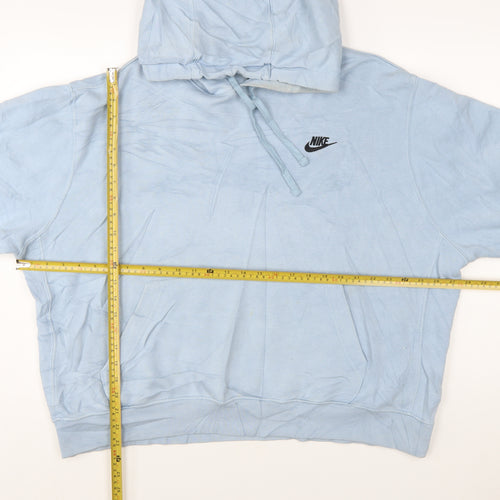 Nike Women’s Blue Pullover Hoodie XL Cotton Blend Casual Sportswear