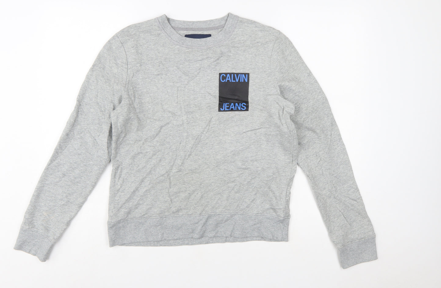 Calvin Klein Jeans Women's Grey Logo Sweatshirt Size S