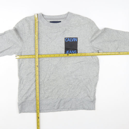 Calvin Klein Jeans Women's Grey Logo Sweatshirt Size S