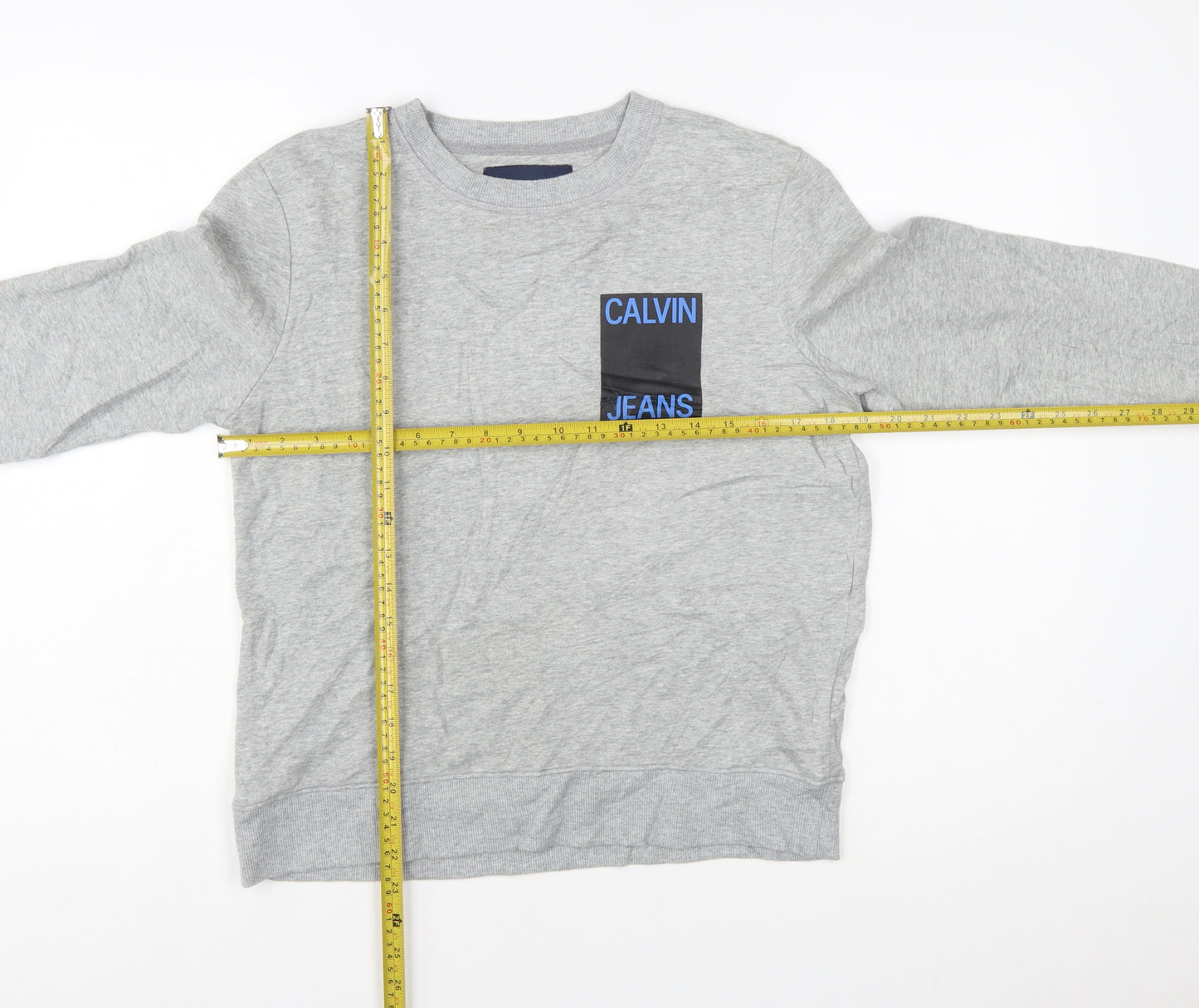 Calvin Klein Jeans Women's Grey Logo Sweatshirt Size S