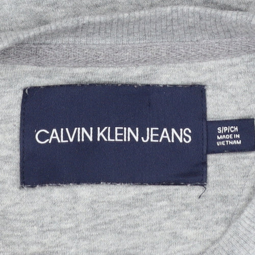 Calvin Klein Jeans Women's Grey Logo Sweatshirt Size S