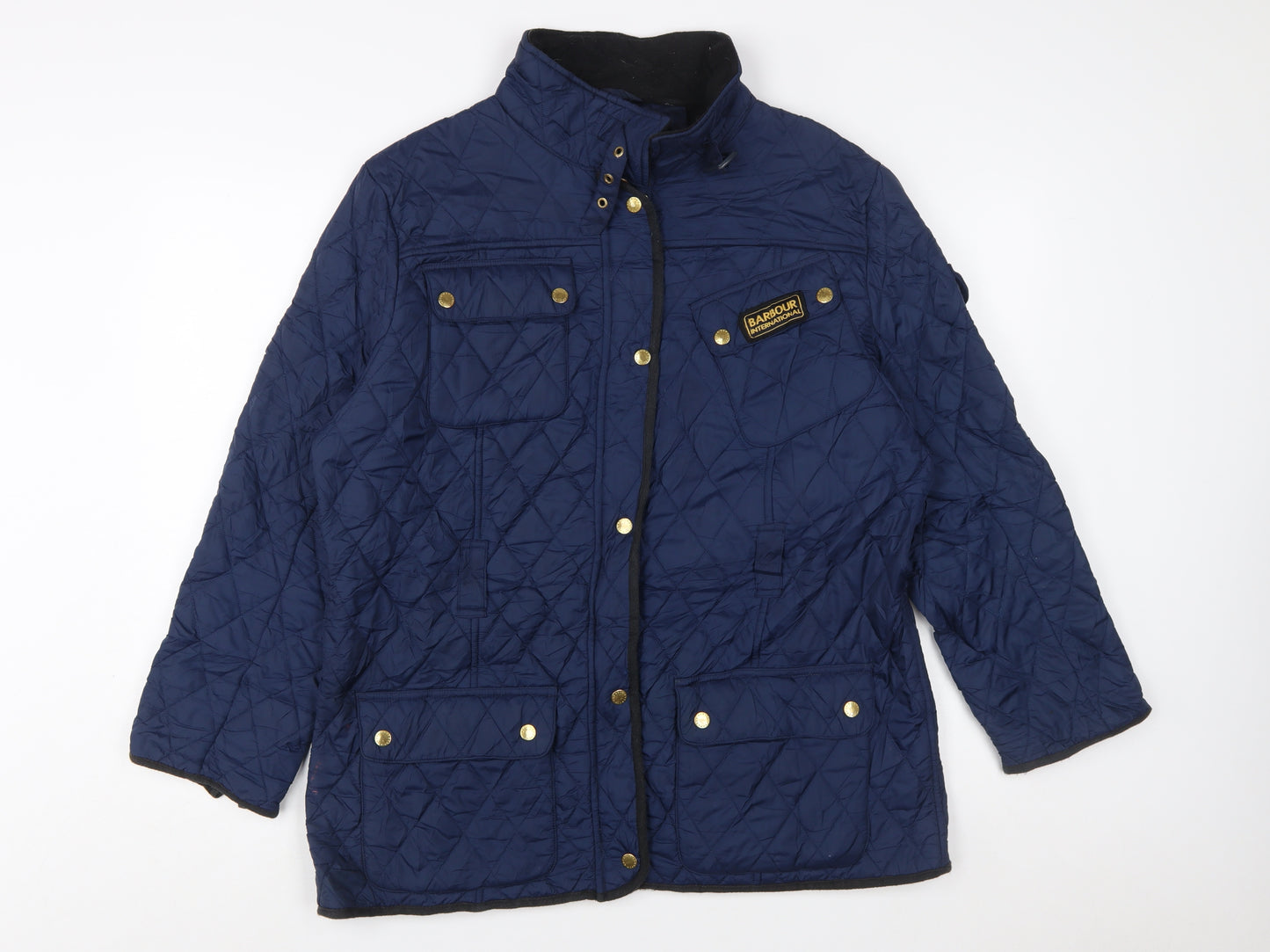 Barbour Womens Blue Quilted Mid-Length Jacket Size 18