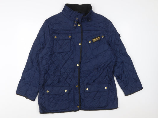Barbour Womens Blue Quilted Mid-Length Jacket Size 18
