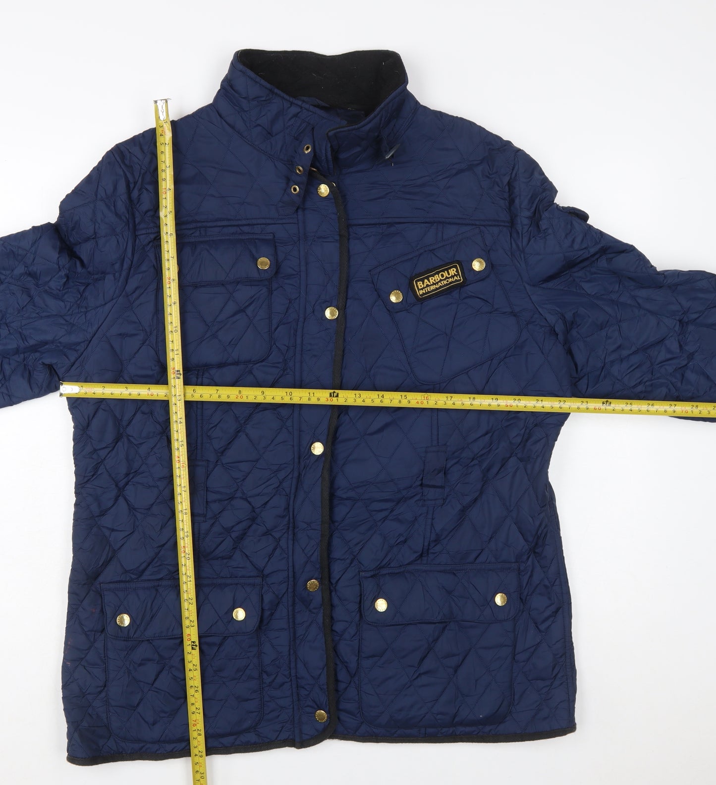 Barbour Womens Blue Quilted Mid-Length Jacket Size 18