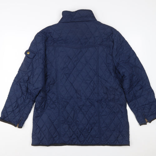 Barbour Womens Blue Quilted Mid-Length Jacket Size 18
