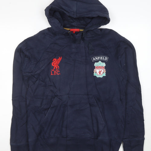 Liverpool FC Men's Blue Anfield Pullover Hoodie - Size M