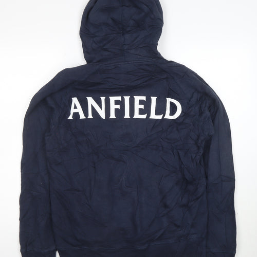 Liverpool FC Men's Blue Anfield Pullover Hoodie - Size M