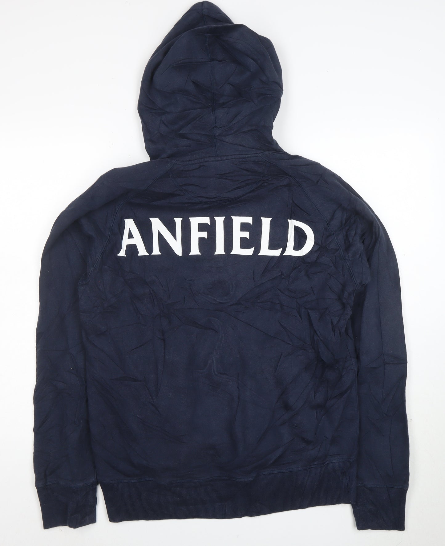 Liverpool FC Men's Blue Anfield Pullover Hoodie - Size M