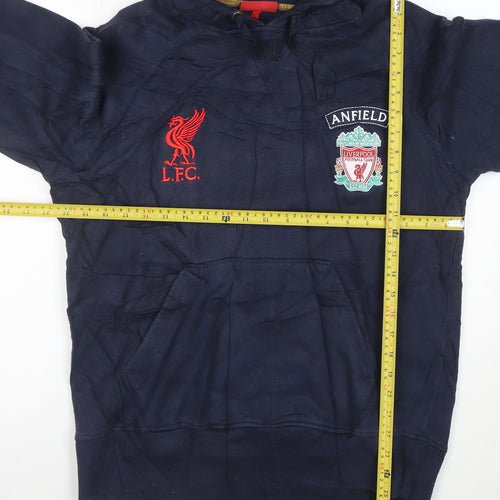 Liverpool FC Men's Blue Anfield Pullover Hoodie - Size M