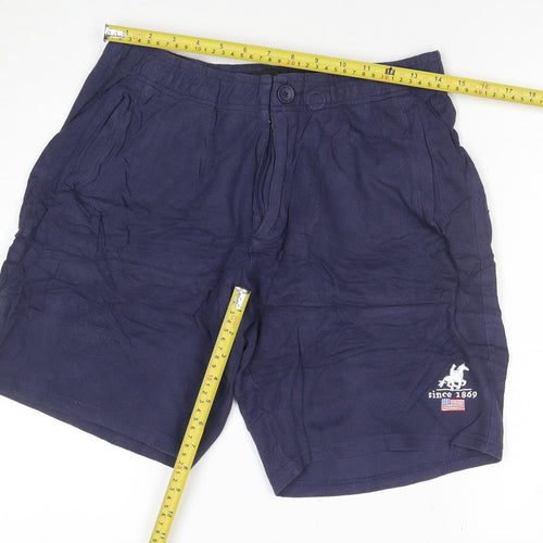 U.S. Grand Polo Navy Blue Men's M Regular Elastic Waist Shorts
