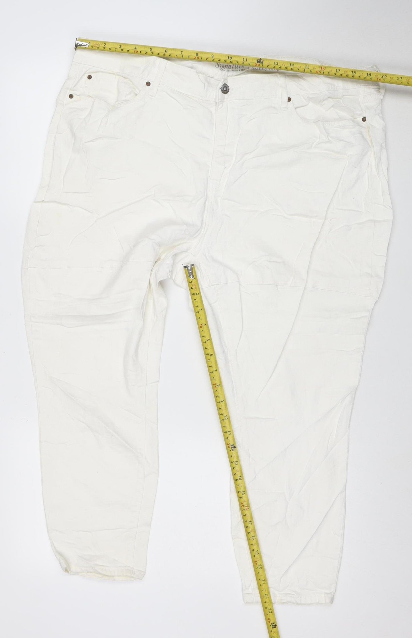 Levi Strauss Women's White Size 20 Skinny Stretch Jeans
