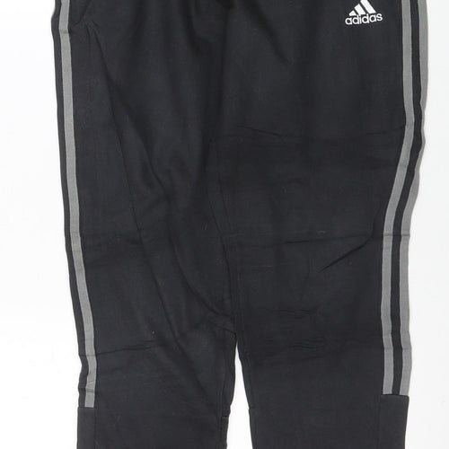 Adidas Men's Black Jogger Trousers S Regular Fit Elastic Waist