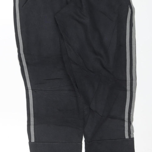 Adidas Men's Black Jogger Trousers S Regular Fit Elastic Waist
