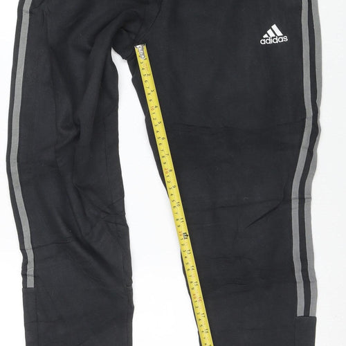 Adidas Men's Black Jogger Trousers S Regular Fit Elastic Waist