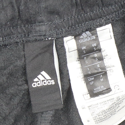 Adidas Men's Black Jogger Trousers S Regular Fit Elastic Waist