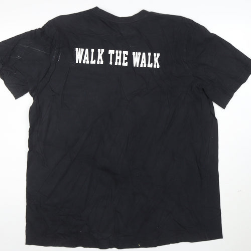 adidas Men’s Black XL Graphic Baseball T-Shirt IRWIN Walk The Walk